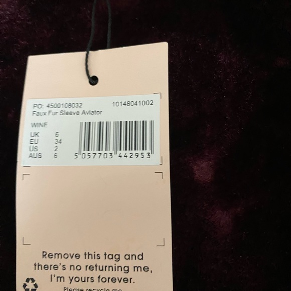 Misguided Aviation Jacket Sz 2 NWT - Picture 6 of 9